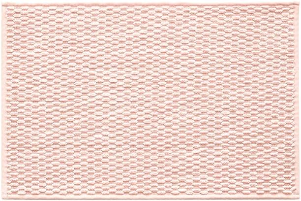 TYUU Bathroom Rugs Non Slip Washable, Super Absorbent Thin Bath Mat Small Quick Dry Low Pile Bathroom Rug, Pink 20"x30"