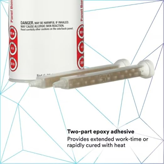 3M Panel Bonding Adhesive 08115, OEM Recommended Two-Part Epoxy, 200 mL Cartridge, Bonds Metal & Composites for Auto Body Panel Repair (1 Cartridge) | OEM Recommended Two-Part Epoxy; Bonds Metal & Composites for Auto Body Panel Repair