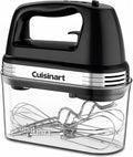 Cuisinart Power Advantage Plus 9-Speed Hand Mixer, 220W-Motor Hand Blender Electric Mixer with 9 Speed Settings, XL Dishwasher-Safe Beaters, 3 Low Mixing Speeds, Storage Case, Black