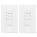 ENERLITES Countdown Timer Switch for bathroom fans and household lights, 1-5-10-15-20-30 Min Settings with Manual Override, Always On Blue LED, Neutral Wire Required, UL Listed, HET06A, White, 2 Pack