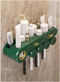Toothbrush Rack Toothbrush Rack Rack Cup Tooth Cup Brushing Rack Free Punch Wash Table Wall Hanging Family Mouthwash Cup Toothpaste Bathroom Toothbrush Holder(A)