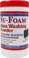 Nu-Foam Glass Washing Powder - Detergent for Bar Glassware – Original Streak-Free Solution - Hand Washing Bar, Tavern, Brewery Supplies - Concentrated 2 Lb Jar