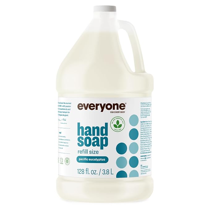 Everyone Liquid Hand Soap Refill, 1 Gallon, Pacific Eucalyptus, made with Essential Oils for kitchen and bathroom