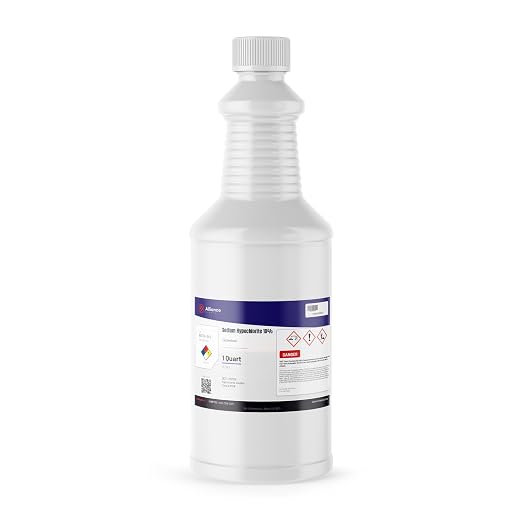 Alliance Chemical - Sodium Hypochlorite 10% - 1 Quart - Water Treatment, Pool Treatment, Bleaching (NaOCl) | CAS 7681-52-9