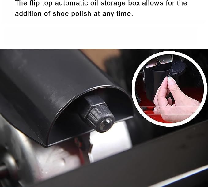 Shoe Polisher Machine Automatic Sensor Shoe Shine Kit Clean Brush | Automatic induction shoe polisher machine with 1400 rpm motor, titanium panel, and MDF body. Compact shoe shine machine