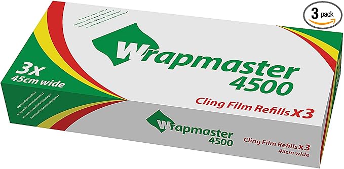 Wrapmaster Number 4500 Cling Film Rolls, Pack of 3