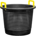 Large, Heavy Duty Fish Baskets, Black, Yellow Handles, Made in USA