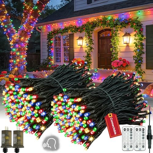 OZS Connectable 2PK 400LED, 164FT Christmas String Lights with Remote