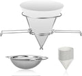 10 Inch Maple Syrup Filter Kit – 10 Pack Non-Woven Filter Papers – 304 Stainless Steel Mesh Strainer, 2-Layer Filtration System, Multi-Purpose Daily Filtration