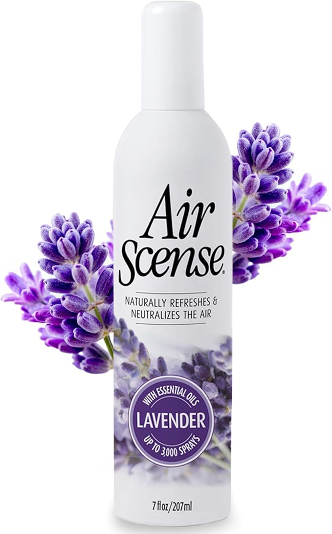 Air Scense Air Freshener Deodorizer Room Spray for Bathroom & Home, Essential Oils, Natural Lavender- 7 fl oz (12 Pack)