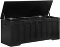 VANKILEY 47.2" Storage Chest Extra Large,Storage Trunk with 2 Safety Hinges,Wooden Storage Bench,Shoe Bench,47.2x15.7x19.1 Inch,Easy Assembly,Storage Bench for Bedroom,Living Room,entryway(Black).