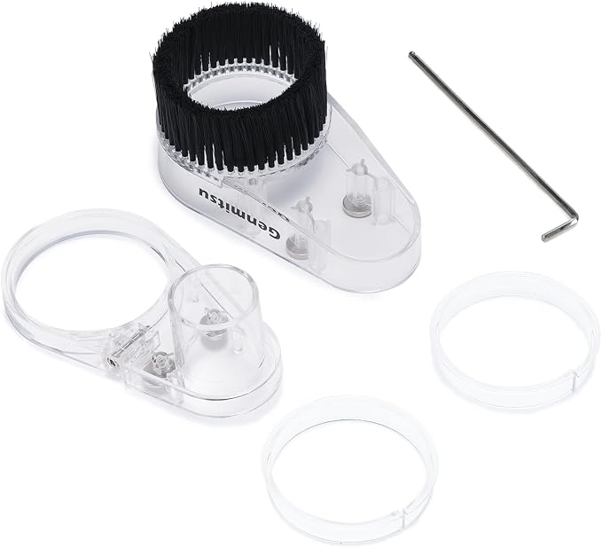 Genmitsu 65mm & 69mm CNC Dust Shoe + CNC Dust Shoe Replacement Base Bottom Cover with 32mm Long Nylon Brush
