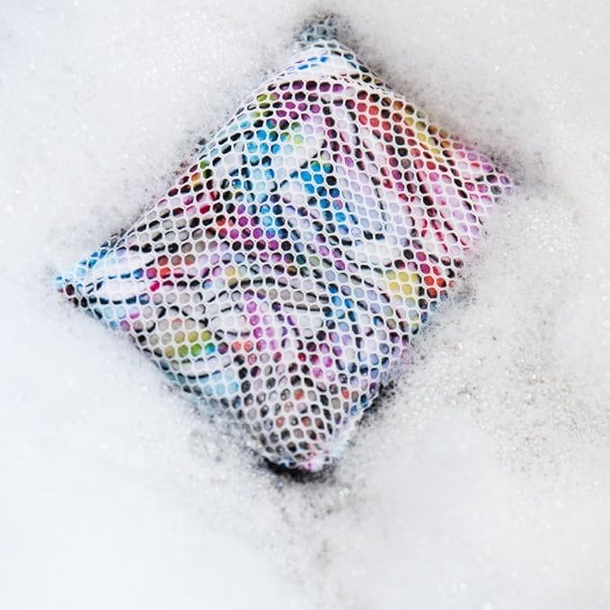 Marley's Monsters Washable Sponge – Reusable Eco-Friendly Scrubber – Dual-Sided for Gentle Cleaning or Heavy Duty Scrubbing – 4" x 5.5" Handmade in USA(Vintage Lemons/White Back)