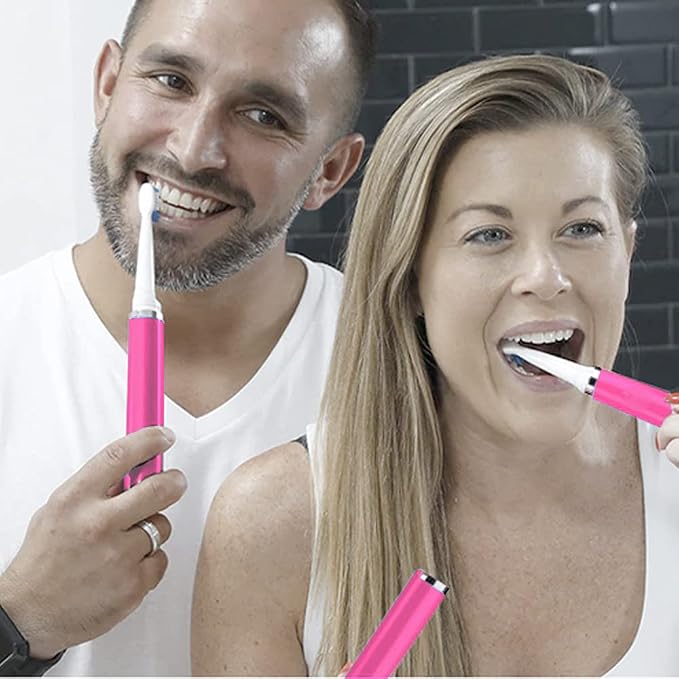 Pop Sonic Ultimate Pro Toothbrush (Pink) | Rechargeable Battery w/Up to 40,000 Brush Strokes/Minute -Long-Lasting Dupont Nylon Bristles - for Teens & Adults w/Quadrant Pacer & Timer