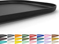 SMILOOL Waterproof Silicone Pet Food Mat with Raised Edge for Dog & Cat | 24" x 16" Non-Slip Pet Feeding Mats with Lip for Food & Water Bowl, Food Grade, Easy Cleaning, Black