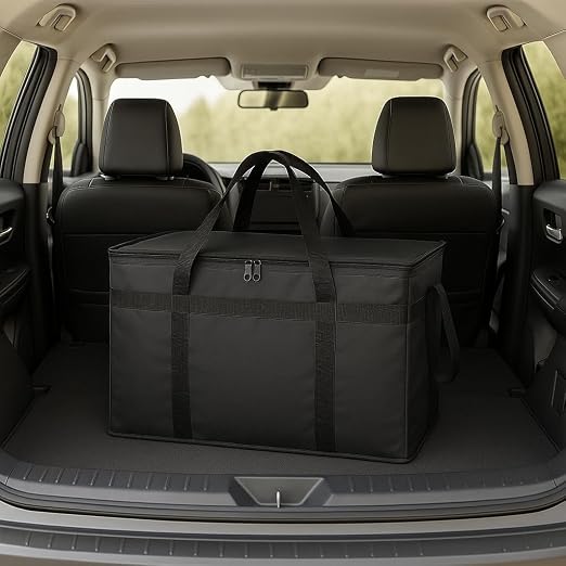 Bodaon Large 3-Pack Insulated Food Delivery Bag with hard bottom, XXXL Catering/Pizza Cooler Bags, Rideshare Delivery Bag, Thermal Cold/Hot Styrofoam Carrier for Travel/Shopping/Car