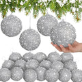 Lyrow 24 Pcs 4" Christmas Ball, Silver