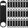 25 Pack Flat Beer Bottle Opener 7 inch Stainless Steel Flat Bottle Opener Beer Bottle Openers for Bartender Kitchen Bar Restaurant (Black)