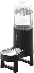 CZPET Elevated Dog Water Bowl Dispenser for Large Dogs (9.5L+Stand,Black) | With Stainless Steel Bowl Gravity Waterer, Large Capacity and Drinking Area Noise-Free for Pets