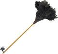 Redecker Premium Ostrich Feather Duster – 43-Inch Waxed Beechwood Handle, Ultra-Soft Natural Feathers for Professional or Luxury Home Cleaning