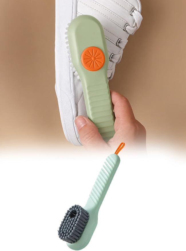 SODEF Shoe Cleaning Brush with Detergent Dispenser for Sneakers and Boots, Practical Cleaning Tool, Washable, One Size