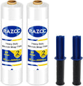 Stretch Film, RAZCC Stretch Wrap Industrial Strength, Shrink Wrap for Pallet Wrap, Heavy Duty Clear Plastic Wrap with Handles, Moving Wrapping Plastic Roll, 15" x 1000 Ft Per Roll, 60 Gauge, 2 Pack
