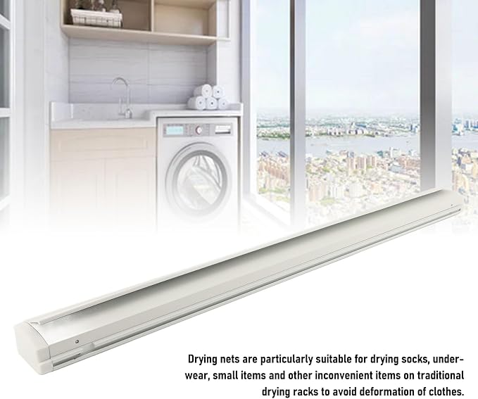 Retractable Wall Laundry Drying Hanger Rack with Net for Bedroom, Balcony, etc., Space Saving Wall Mounted Clothes Drying Rack