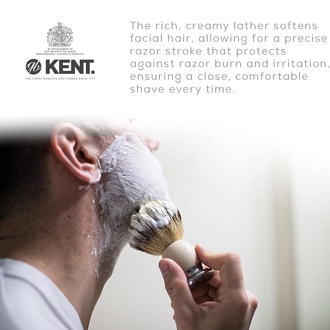 Kent SCT2 Shaving Cream Foam - Men's Cooling Menthol Shaving Cream, Perfect for Travel or Home, Gentle on Sensitive Skin