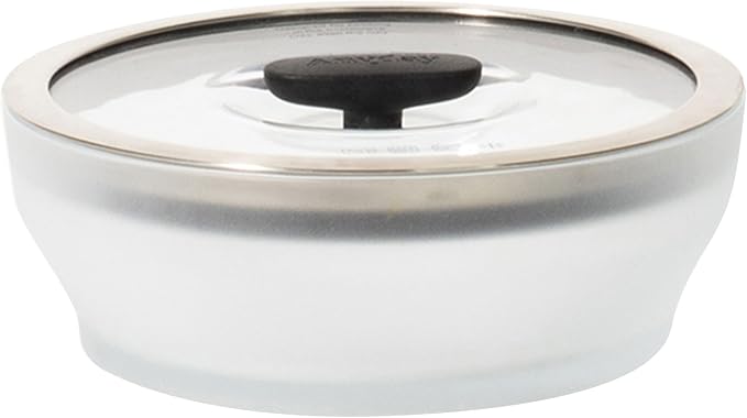 Anyday 4-Cup Microwave Cookware Glass Container (Black Sesame) | Glass Lid, Plastic-Free Shallow Food Storage, Airtight Steamer, Vented Lid, Microwave-Safe Reheating, Steaming Vegetables