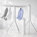 Heavy-Duty Aluminum Tripod Clothes Drying Rack, Reinforced Stable Design, 16 Rods, Large Capacity, Rustproof Weather-Resistant Umbrella Dryer, Foldable for Indoor Outdoor Use