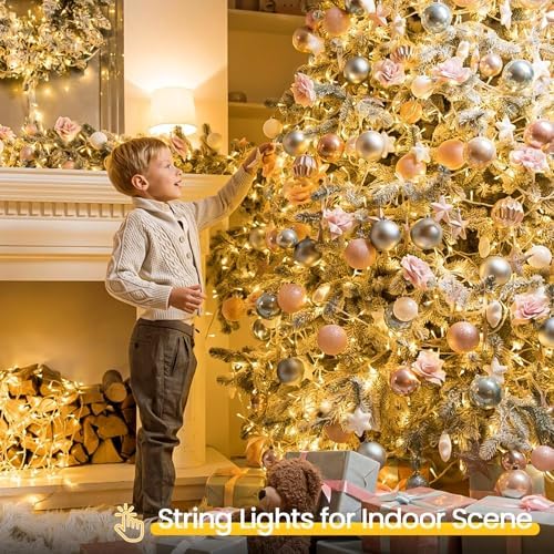 33FT 100 LED Battery Operated Christmas String Lights 8 Modes Twinkle Light
