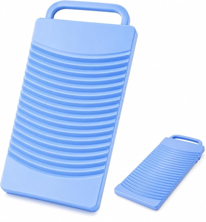 Japanese Plastic Washboard, Made in Japan Laundry Wash Board for Hand Washing Clothes, Portable Scrub Board for Socks, Underwear, Baby Clothes, Travel & Camping, 13 x 6 Inch, 1-Pack