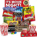 Movie Night Gift Basket - Movie Night Supplies, Candy & Popcorn Gift Set