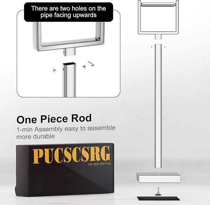 Silver Toilet Paper Holder Stand，Stainless Steel Toilet Paper Holder Free Standing，Stable Weighted Base Floor Tissue Roll Holder for Bathroom，Modern Pivoting Toilet Paper Stand