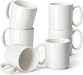 vancasso Porcelain Coffee Mugs Set of 6, 12 Oz Coffee Cups for Latte, Cappuccino, Tea & Hot Cocoa, Modern Minimalist Mug Set for Home & Office, Microwave & Dishwasher Safe, White