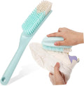 Multi-Purpose Cleaning Brush Long Handle Shoe Brush Laundry Stain with Soft Bristles for Efficient Dirt Removal from Clothes and Shoes Ergonomic Grip for Comfort