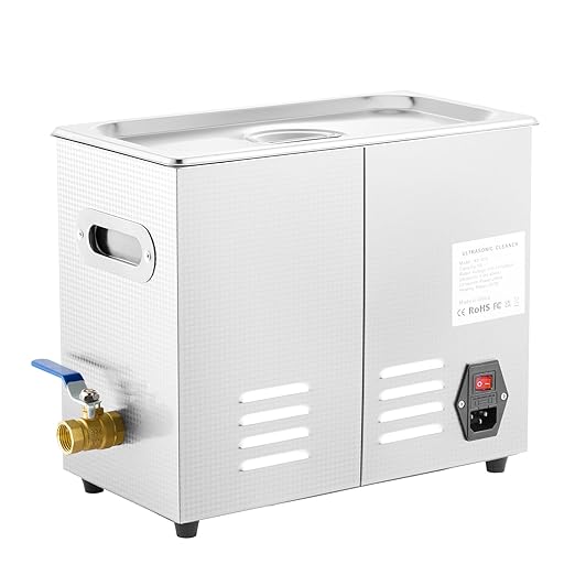VEVOR 6L Commercial Sonic Cleaner, 40kHz Professional Cleaning Machine with Digital Timer & Heater, 110V - Ideal for Watches, Instruments, and Industrial Parts, FCC/CE/RoHS Certified