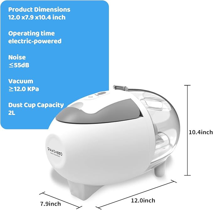 Dog Grooming Vacuum,Pet Grooming Vacuum with 2L Dust Cup & 13000Pa Suction, 6-in-1 Low Noise Pet Grooming Kit with Clipper & Steam Brush for Shedding, Professional Dog Vacuum for Dogs & Cats