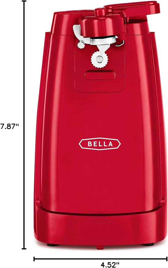 bella Electric Can Opener and Knife Sharpener, Red