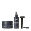 SUPPLY Single Edge SE Shaving Starter Kit for Men – Includes Safety Razor in Matte Black, 8 Black Label Blade Refills and Shaving Cream 3.4 oz & Post Shave Lotion 2 oz in Sandalwood & Cedar