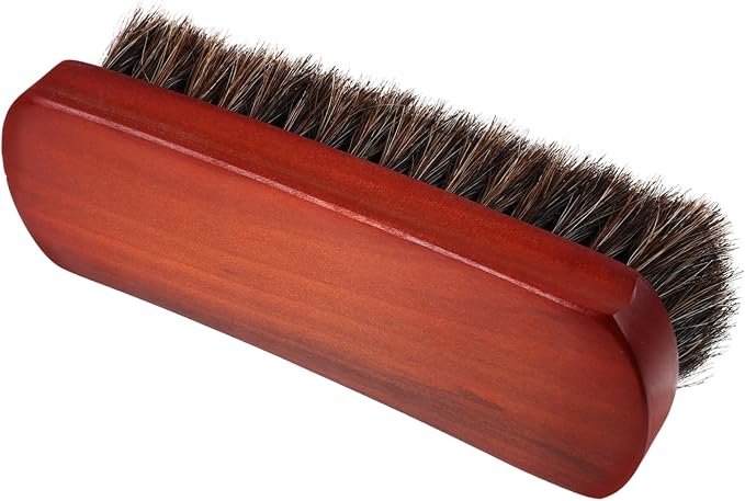 5pcs Portable Wooden Horsehair Shoe Cleaning Brush Small Scrubber for Shoes Boots Ergonomic Handle for Comfortable Grip for Polishing Maintenance