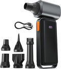 Super Power M200X Electric Air Duster-150000RPM Rechargeable Mini Blower, Compressed Air Duster, Strongest Airflow Brushless Motor, 5-Speed HD Display, Dust for PC, Keyboard, House, Outdoor and Car
