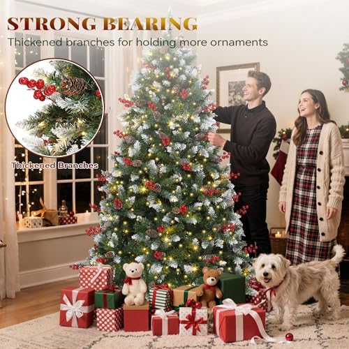 YITAHOME Prelit Pre-Decorated Christmas Tree 9FT with Remote