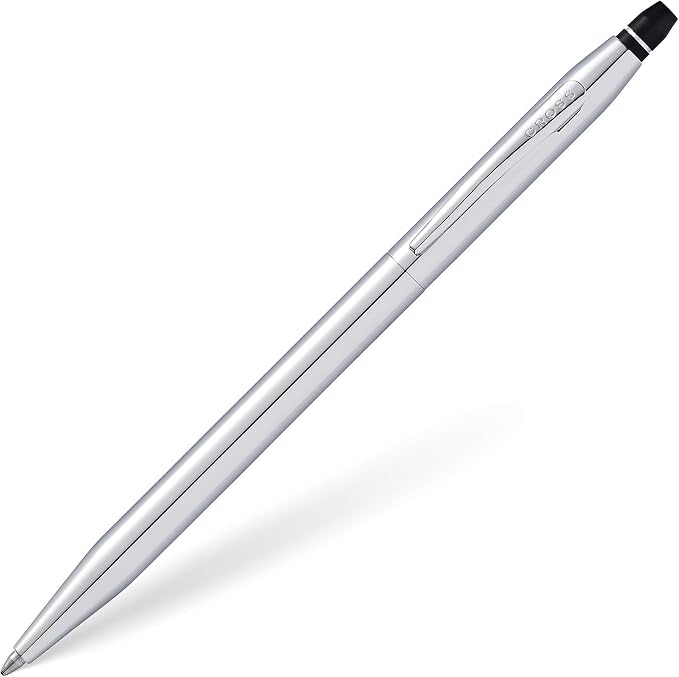 Cross Click Chrome Ballpoint Pen - High-End Writing Tool for Versatile Use - Smooth Writing & Journaling - Elegant Accessory - Long-Lasting - Black Ink - Includes Gift Box