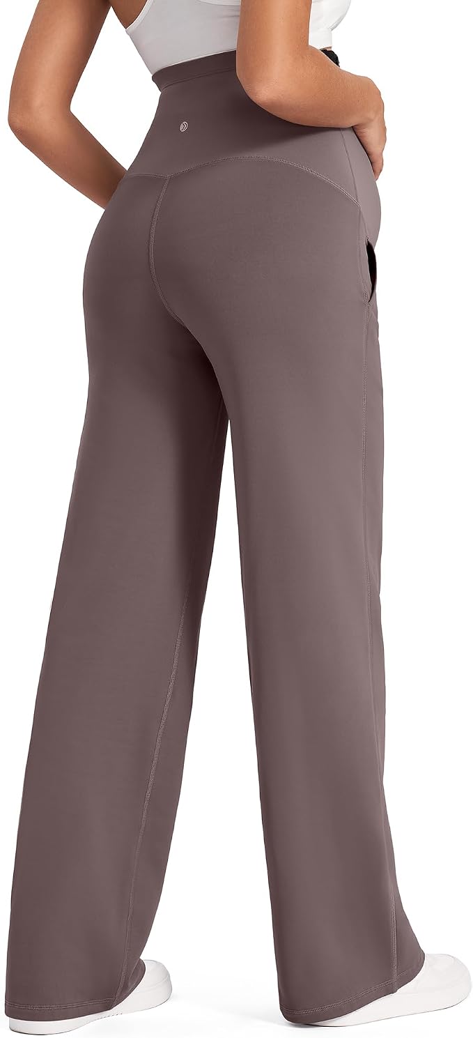 G4Free Fleece Lined Maternity Yoga Pants Winter Pregnancy Work Trousers