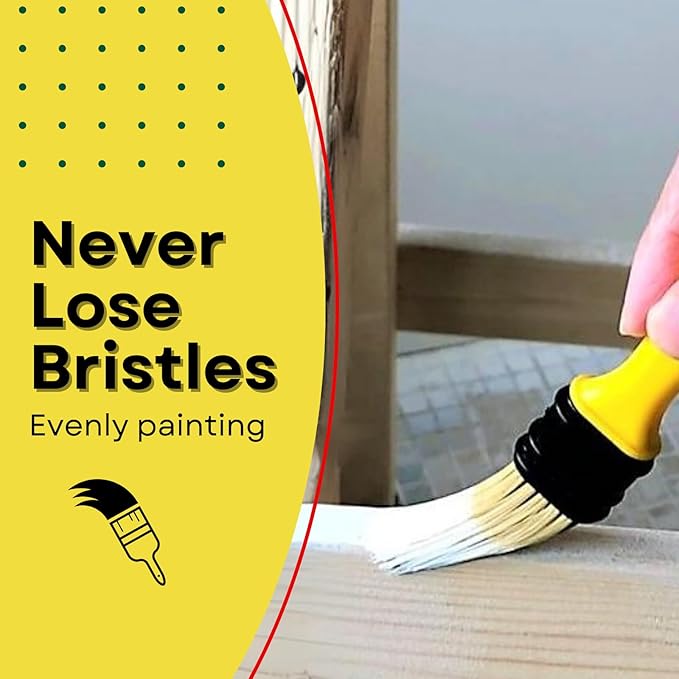 Paint Brushes for Walls I Chip Brush Set 1 inch 40 Pack I S.Chip Brush Never Lose Bristles I 100% Plastic I for Paint, Glues, Stains and Single Material