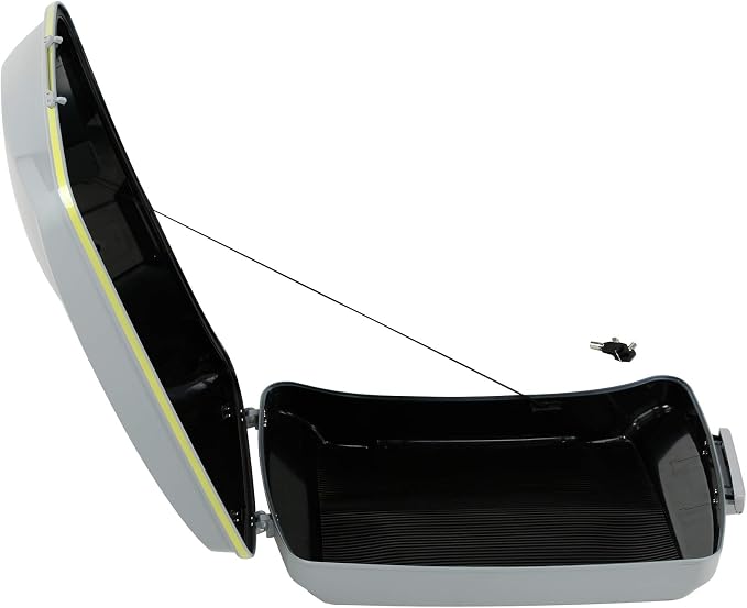 Apple Green/White Gray ABS 5.5" Razor Trunk Fit For Harley 2014-2025 Touring CVO Road King Street Glide Electra Glide Ultra Limited Pack