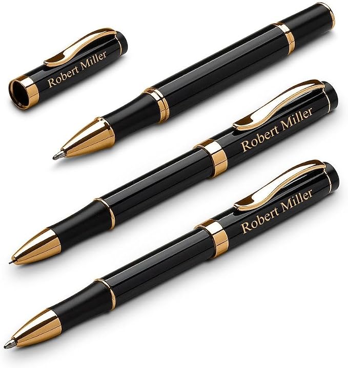 Executive Gift Shoppe | Personalized Laser Engraved Three Piece Pen & Pencil Gift Set with Cherry Wood Box