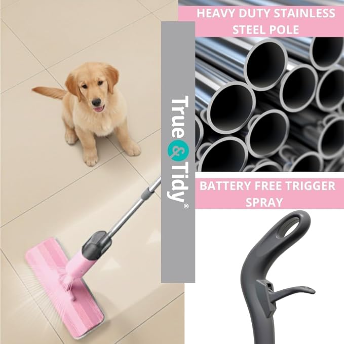 Heavy Duty Spray Mop for Floor Cleaning, Refillable Water Bottle