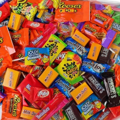 Chocolate and Candy Variety Pack - 2 LB Assorted Chocolate Candy Bulk - Bulk Candies Bag CandyMix - Individually Wrapped Candies and Chocolates - Variety CandyBag - Cold Pack Included